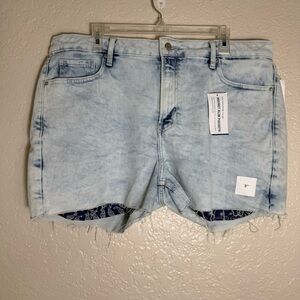 Old Navy High-Waisted O.G. Straight Jean Shorts
Size 18 Acid-Wash Light Blue